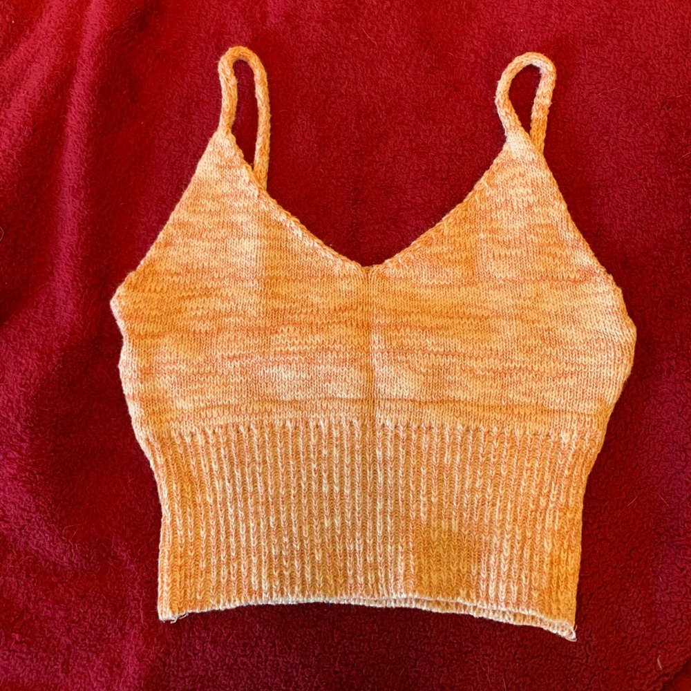 Pink cotton crop tank